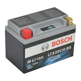 Bosch lithium MC batteri LTX20CH-BS 12volt 6Ah +pol til Venstre